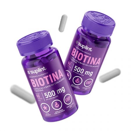 Biotina, 60 cápsulas de 500 mg – 3 pack