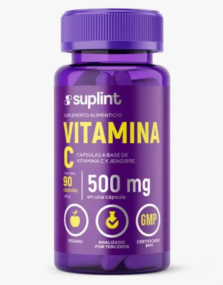 Vitamina C, 90 cápsulas de 500 mg